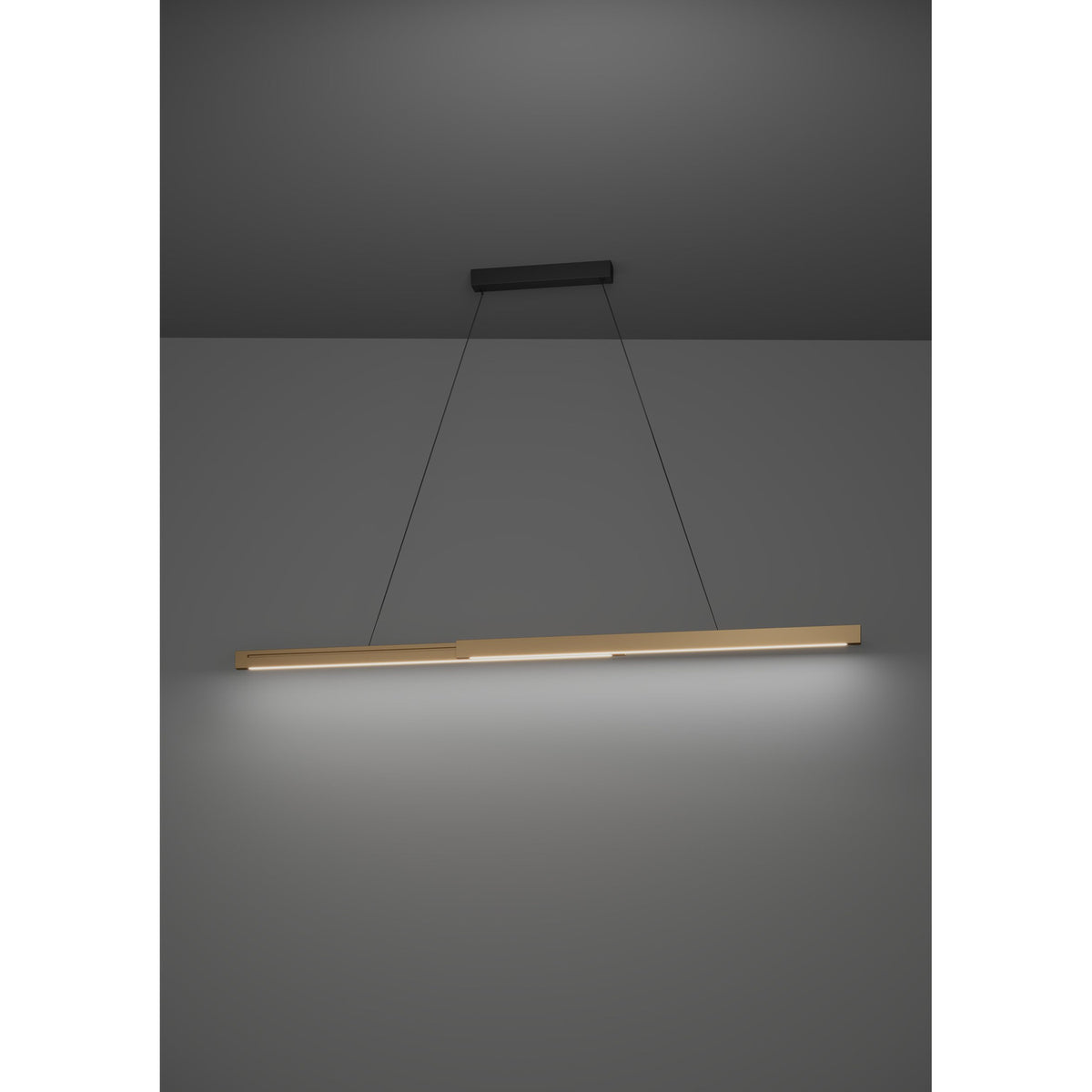 Montebuono 2 Light Pendant - Black, Brown & Gold
