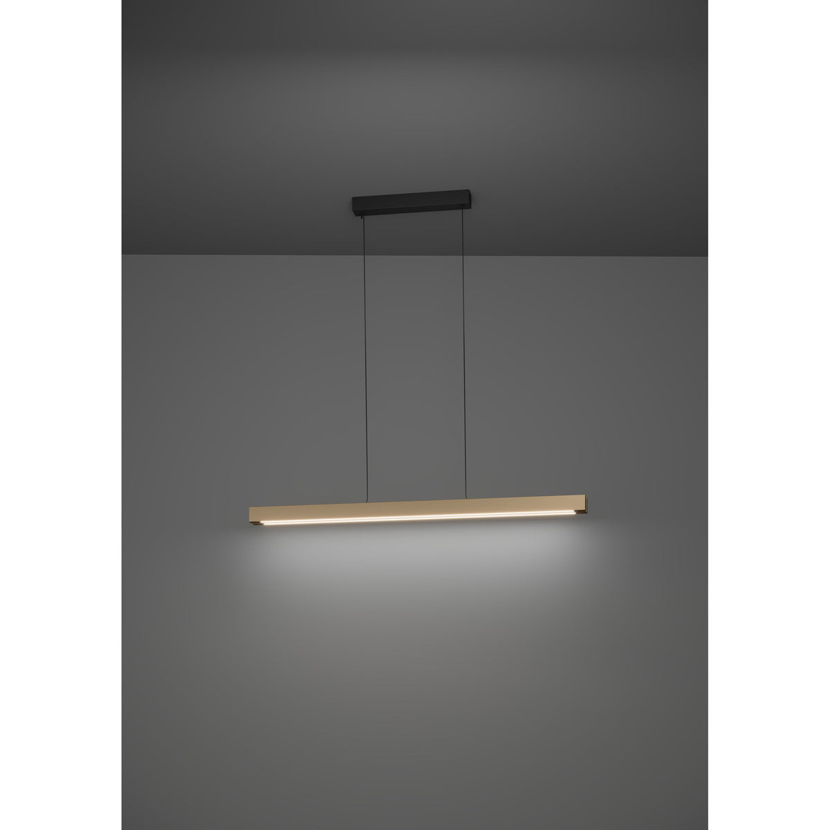 Montebuono 2 Light Pendant - Black, Brown & Gold
