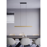 Montebuono 2 Light Pendant - Black, Brown & Gold