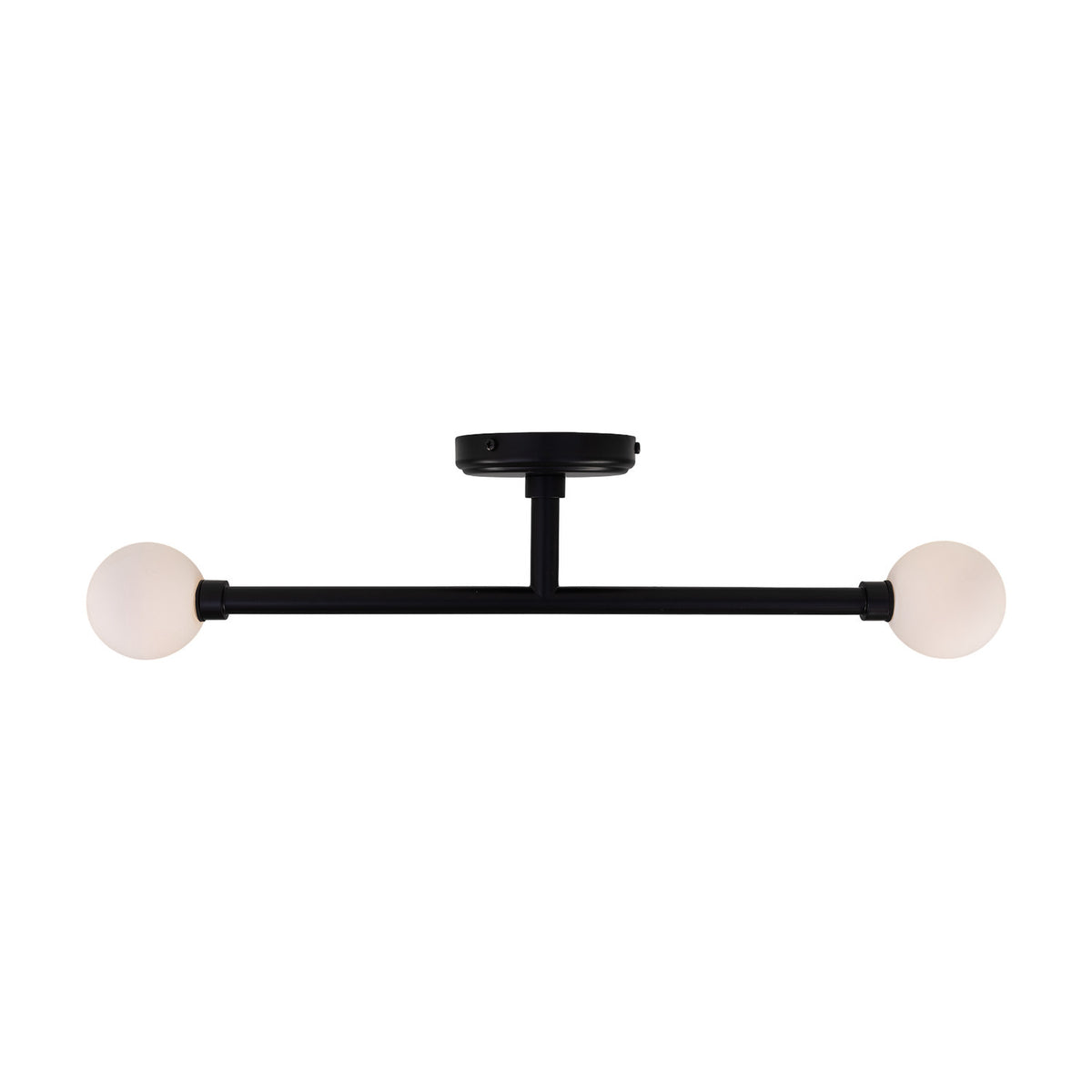 Monto Twin Glass Globe Semi Flush Ceiling Light IP44