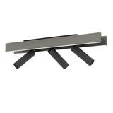 Moriscote Colour Changing LED Flush Ceiling Light - Black & Grey