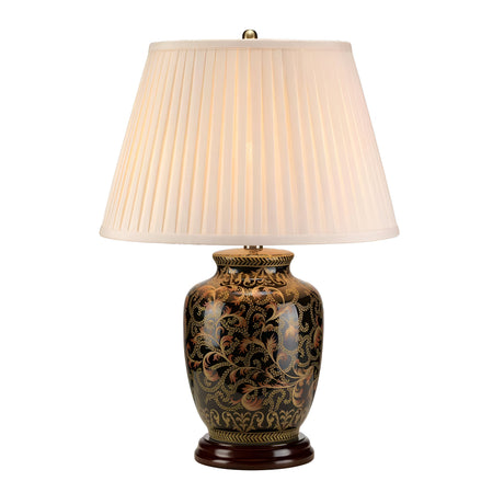 Morris 1 Light Small Table Lamp - Gold and Black