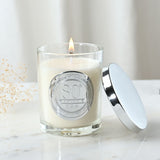 80th Birthday Sandalwood Scented Candle - Silver & White