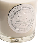 80th Birthday Sandalwood Scented Candle - Silver & White
