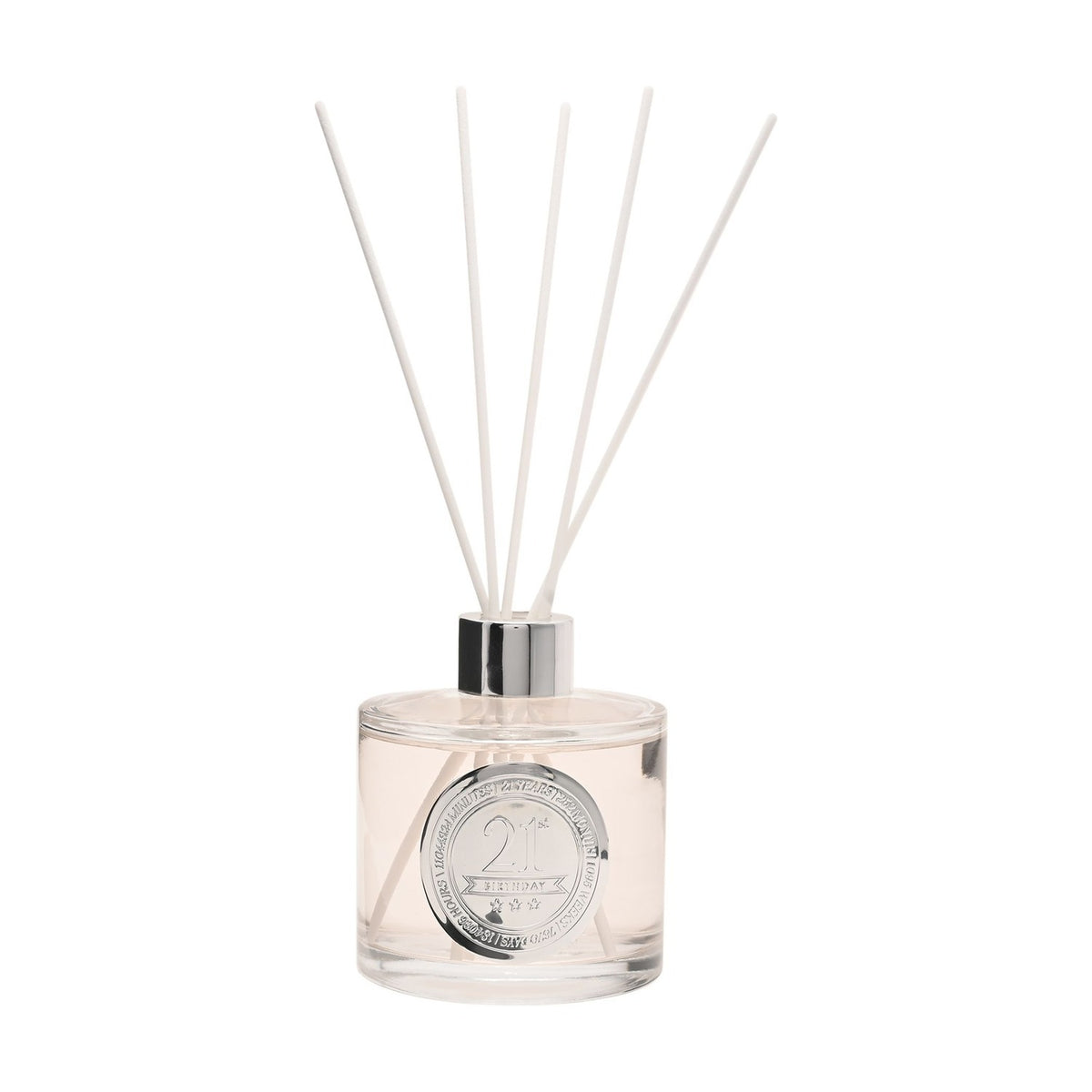 21st Birthday Sandalwood Reed Diffuser 200ml - Clear & Silver