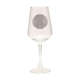 18th Birthday Badged Stemmed Wine Glass with Stars - Clear