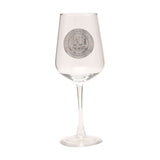 30 Birthday Round Badged Stemmed Wine Glass - Clear & Silver
