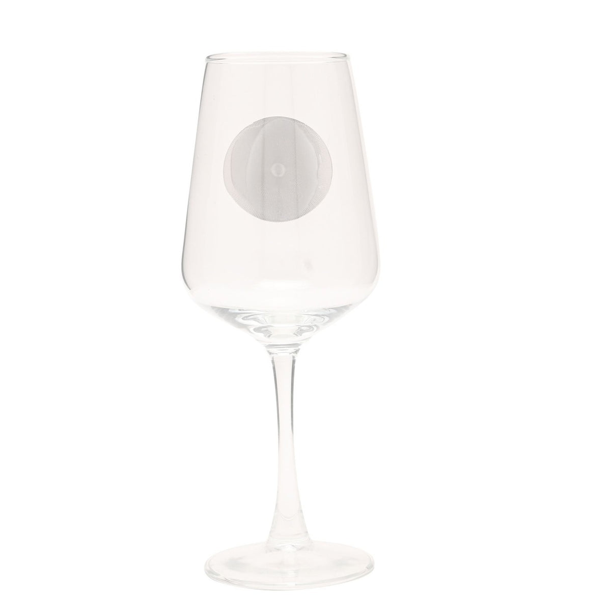 30 Birthday Round Badged Stemmed Wine Glass - Clear & Silver