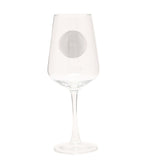 30 Birthday Round Badged Stemmed Wine Glass - Clear & Silver