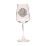 40th Birthday Badged Stemmed Wine Glass - Clear & Silver
