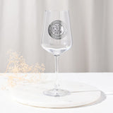 60th Birthday Badged Wine Glass 22.3cm - Clear & Silver