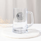 40th Birthday Badged Tankard Beer Glass 650ml - Clear