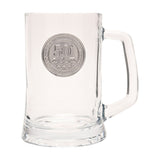 50th Birthday Badged Tankard Beer Glass 650ml - Clear