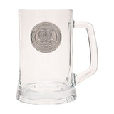 60th Birthday Badged Tankard Beer Glass 650ml - Clear