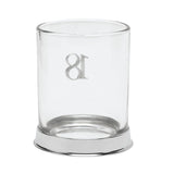 Round 3D Number 18 Birthday Whisky Glass Tumbler - Silver