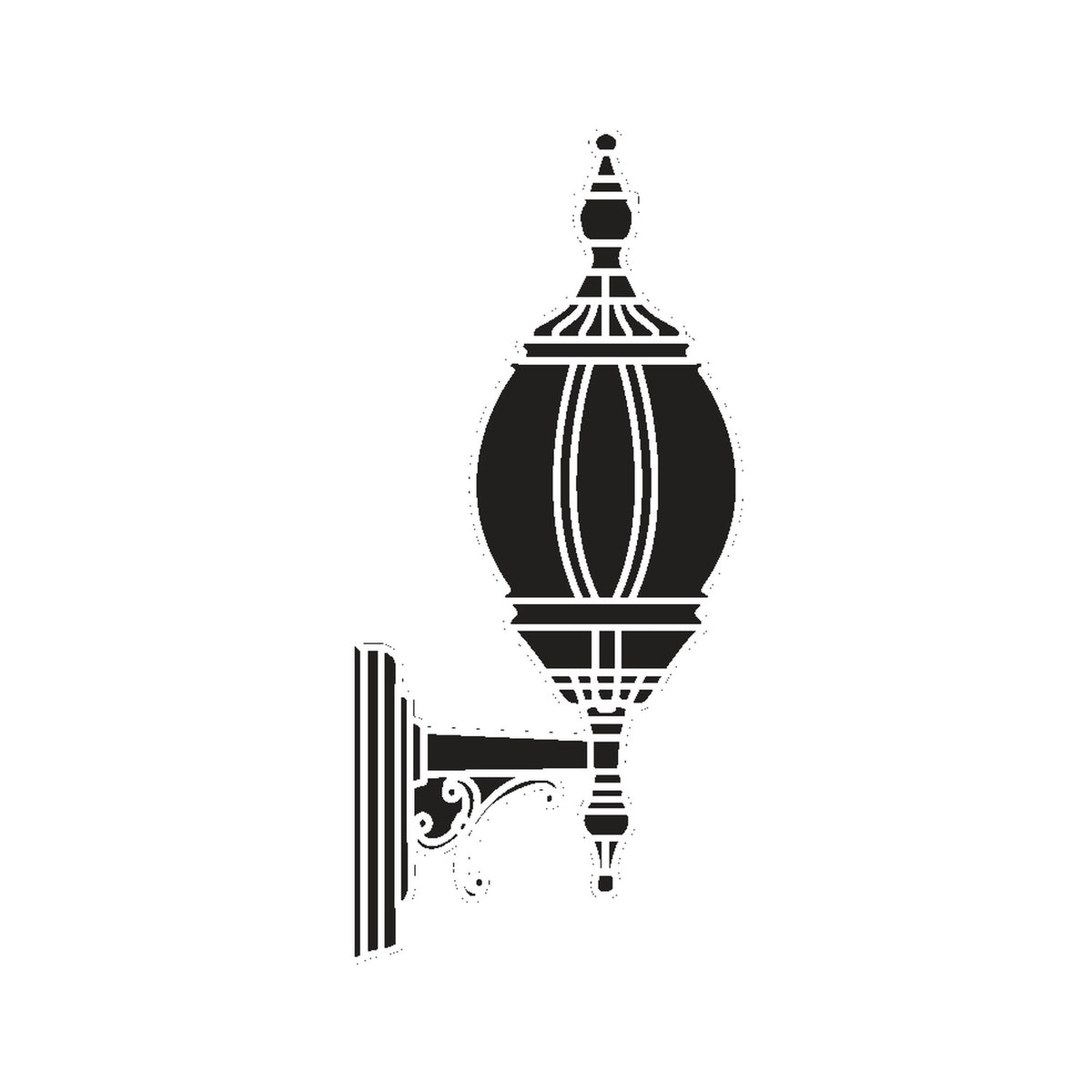 Mullion Cast Aluminium Outdoor Wall Lantern 30cm Projection