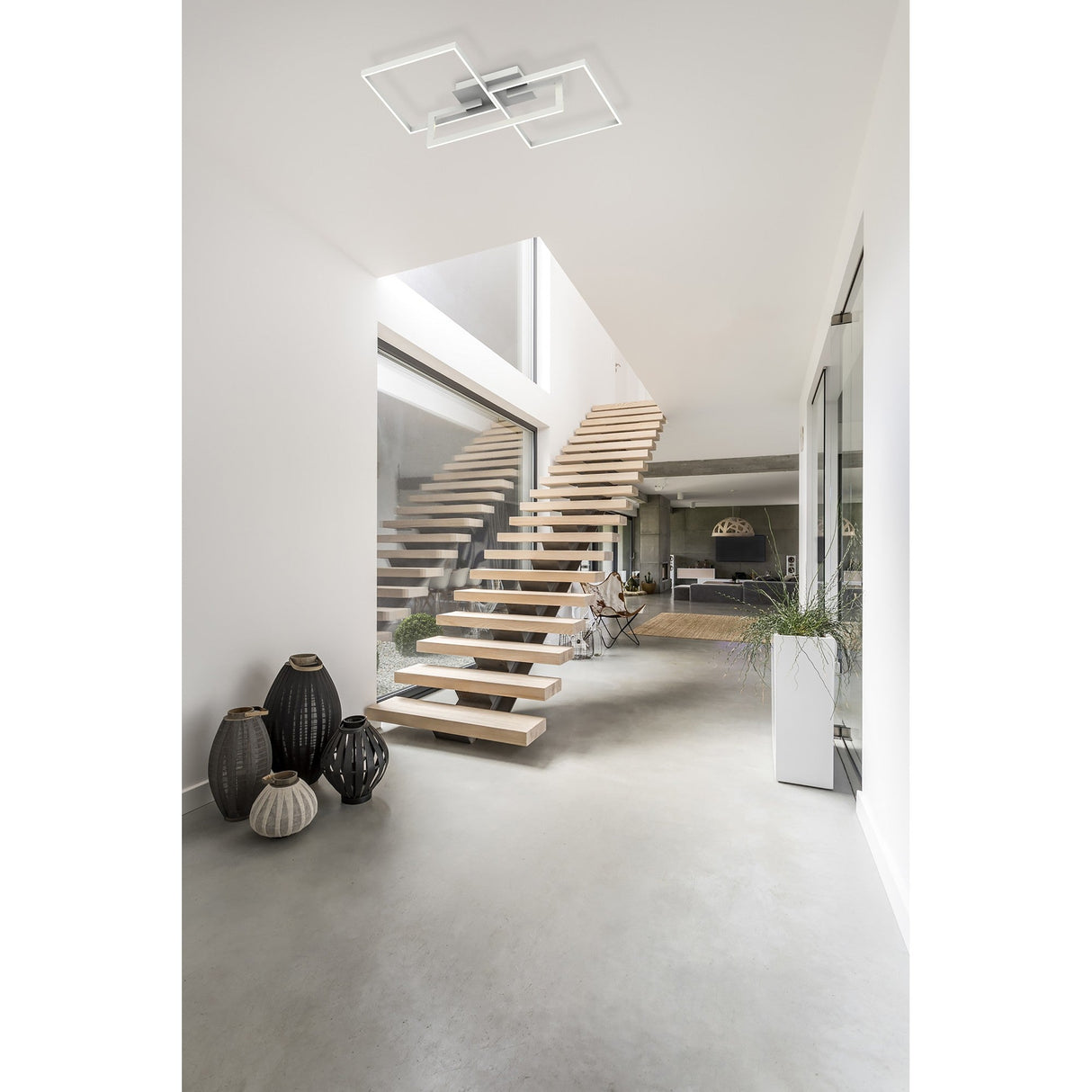 Mural LED Semi-Flush Ceiling Light 48W 3000K - Matt White