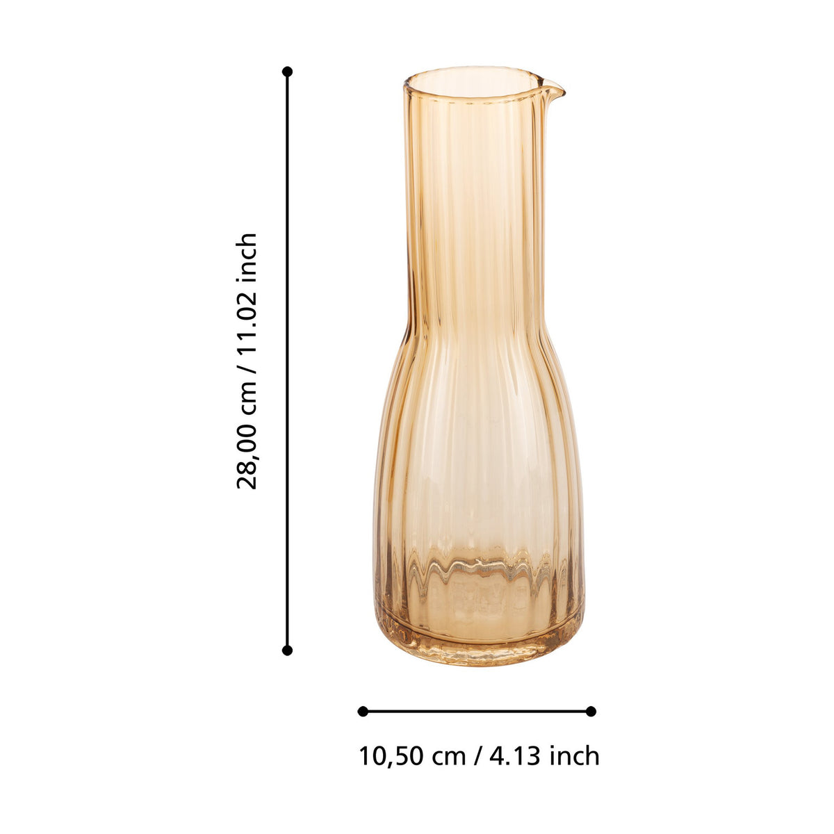 Mururani Carafe - Amber & Clear