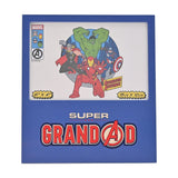 Avengers Super Grandad Aluminium Photo Frame 6 x 4in - Blue