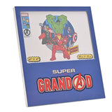 Avengers Super Grandad Aluminium Photo Frame 6 x 4in - Blue