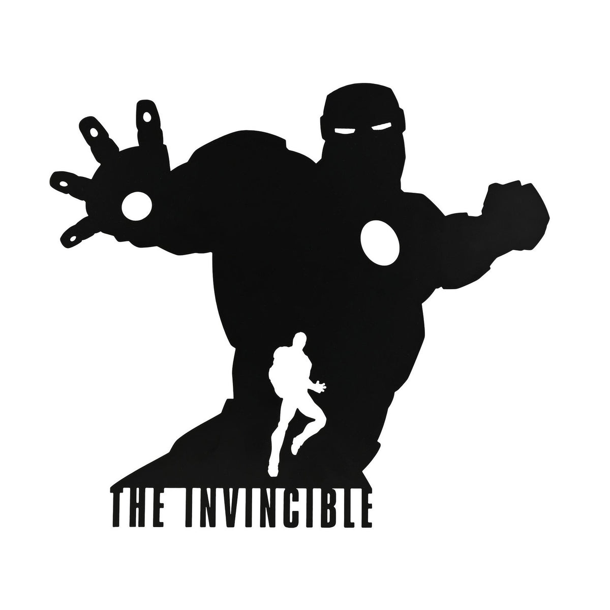 The Avengers Iron Man Silhouette Metal Wall Plaque - Black
