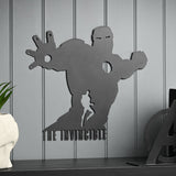 The Avengers Iron Man Silhouette Metal Wall Plaque - Black