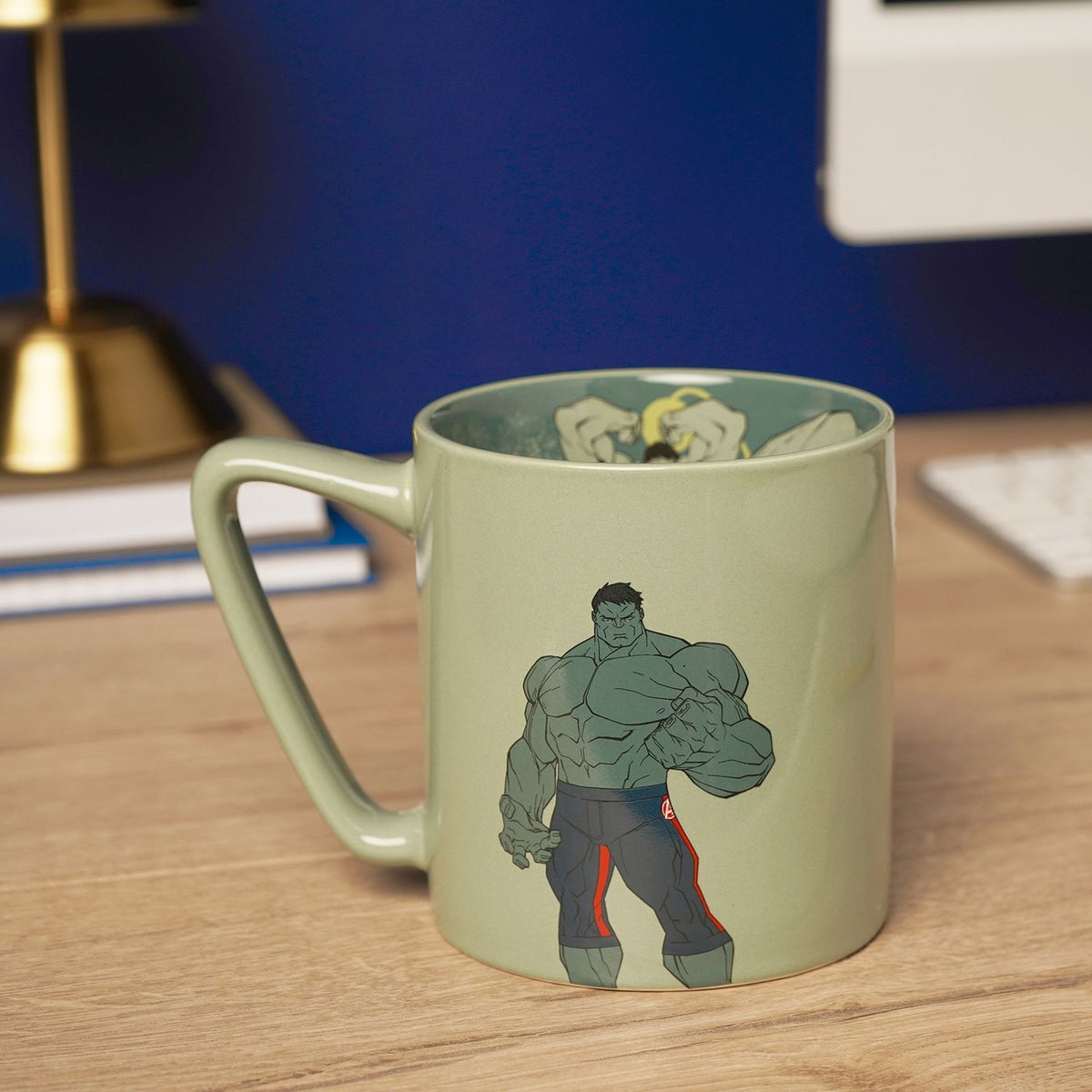 The Avengers Hulk Porcelain Mug with Inside Decal - Green
