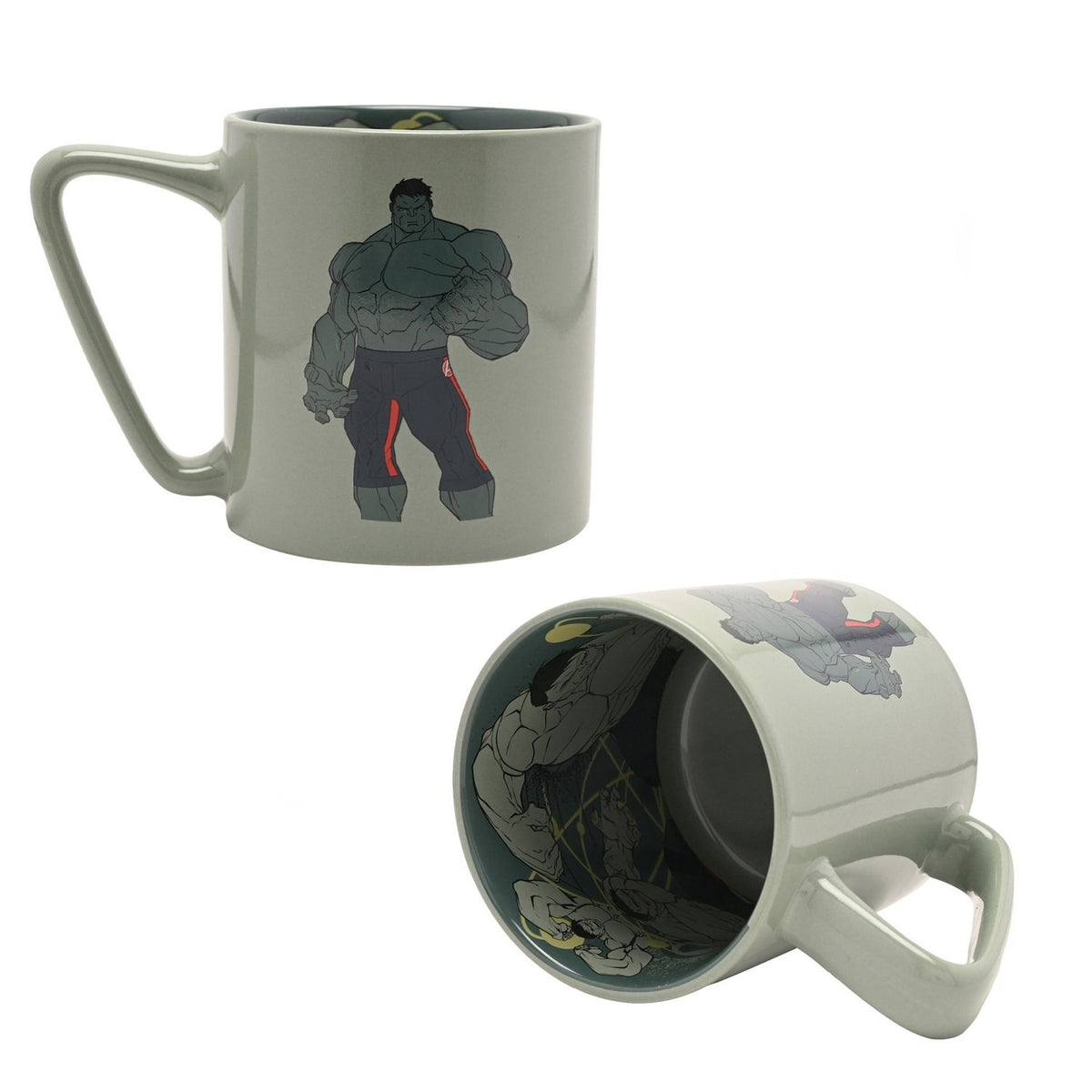 The Avengers Hulk Porcelain Mug with Inside Decal - Green