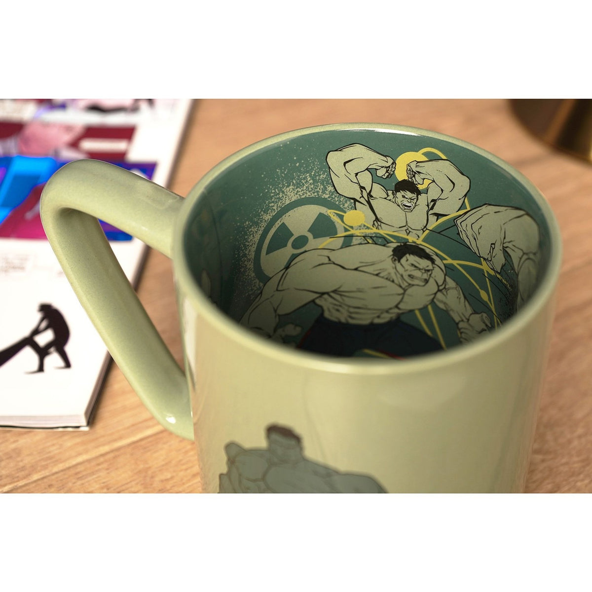 The Avengers Hulk Porcelain Mug with Inside Decal - Green