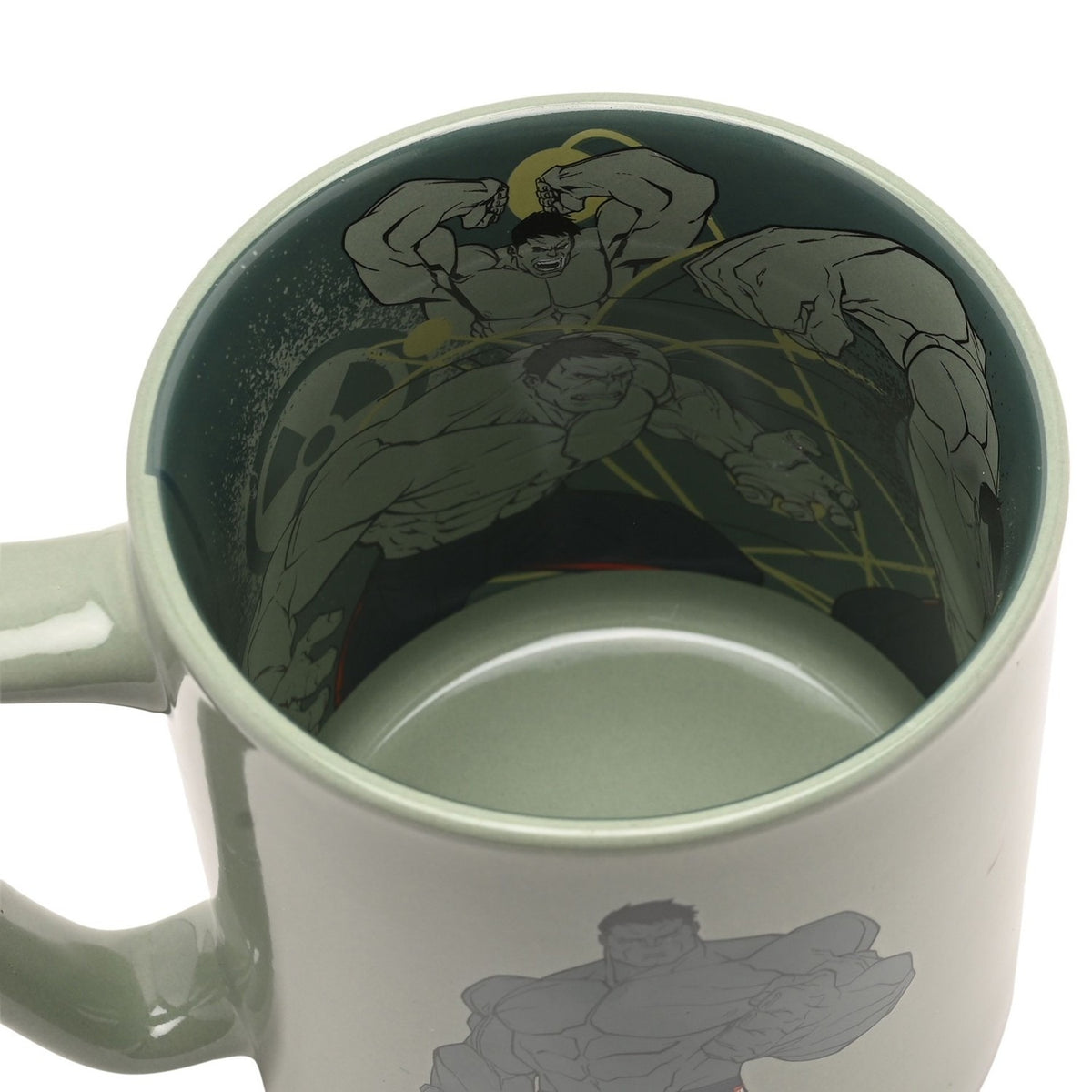 The Avengers Hulk Porcelain Mug with Inside Decal - Green