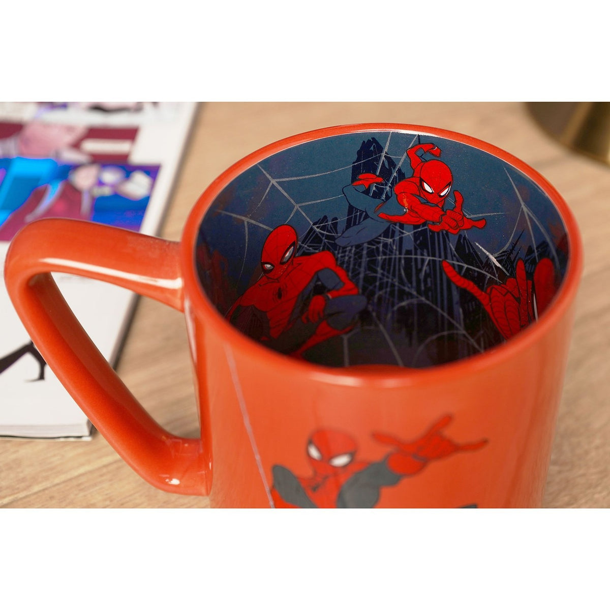 The Avengers Spider-Man Porcelain Mug with Inside Decal - Red