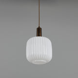 Nahla Ribbed Glass Pendant Light