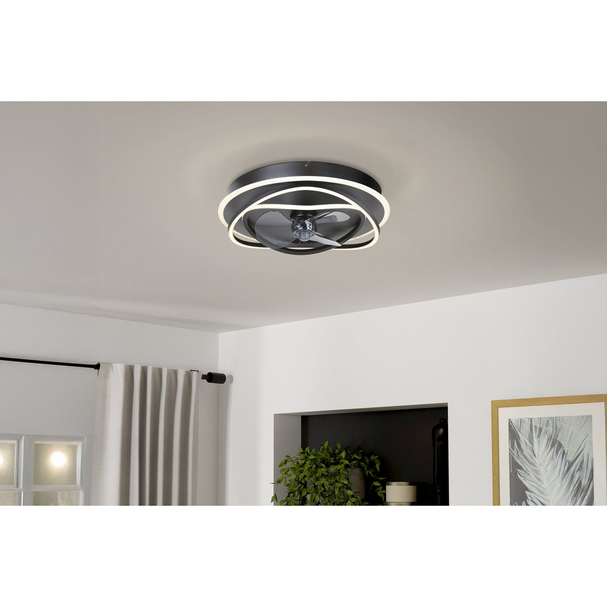Namori Ceiling Fan with Light - Black