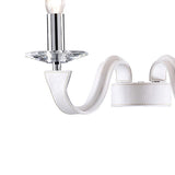 Nardini 2 Light Crystal Wall Light - Chrome With White Leather