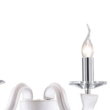 Nardini 2 Light Crystal Wall Light - Chrome With White Leather