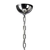 Nardini 2 Tier 9 Light Crystal Chandelier - Chrome & Black Faux Leather