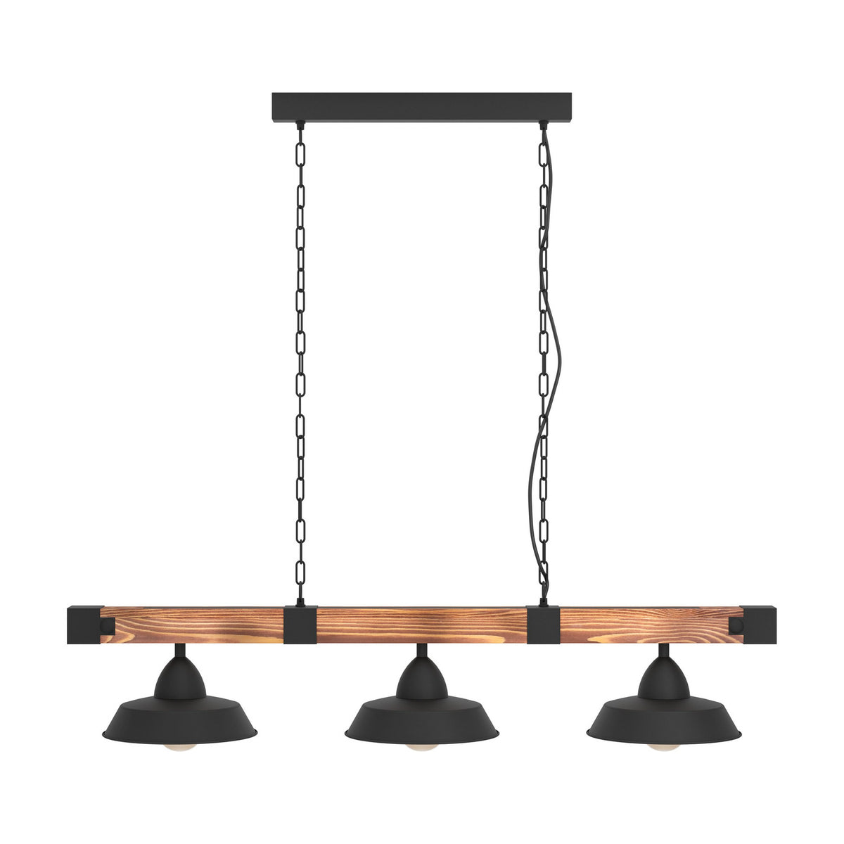 Narmessa Linear Pendant Light - Black & Brown