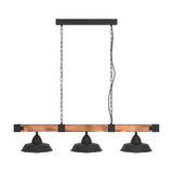 Narmessa Linear Pendant Light - Black & Brown