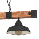 Narmessa Linear Pendant Light - Black & Brown
