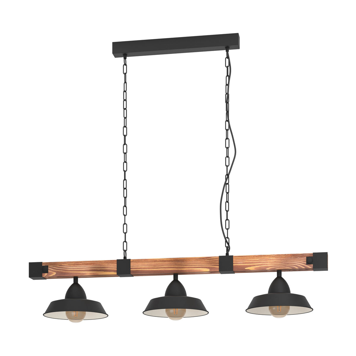Narmessa Linear Pendant Light - Black & Brown