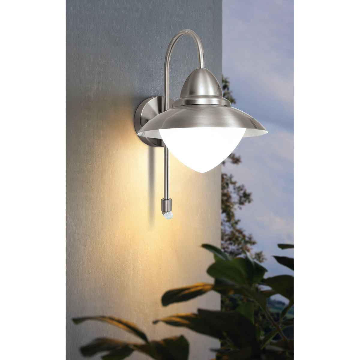 Nasvanne Outdoor Wall Light with Motion Sensor - Stainless Steel