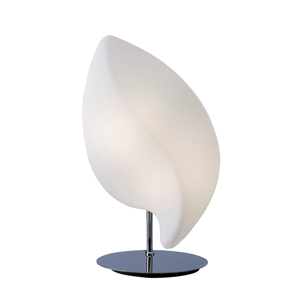 Natura Small 2 Light Table Lamp - Polished Chrome/Opal White