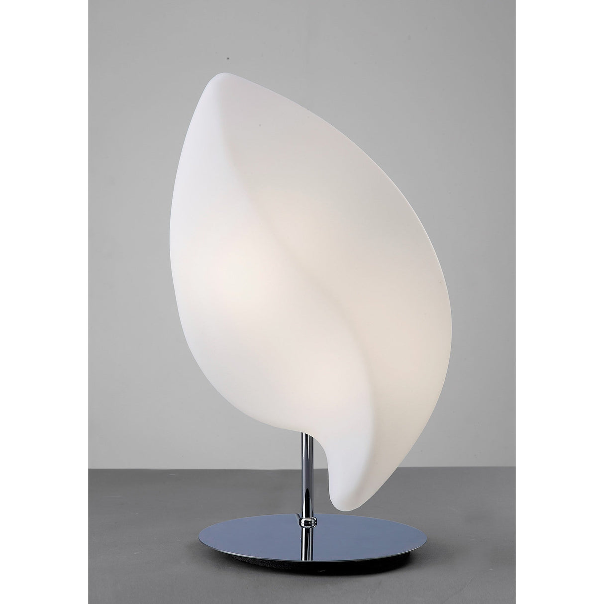 Natura Small 2 Light Table Lamp - Polished Chrome/Opal White