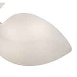 Natura 6 Light Semi-Flush Ceiling Light - Polished Chrome/Opal White
