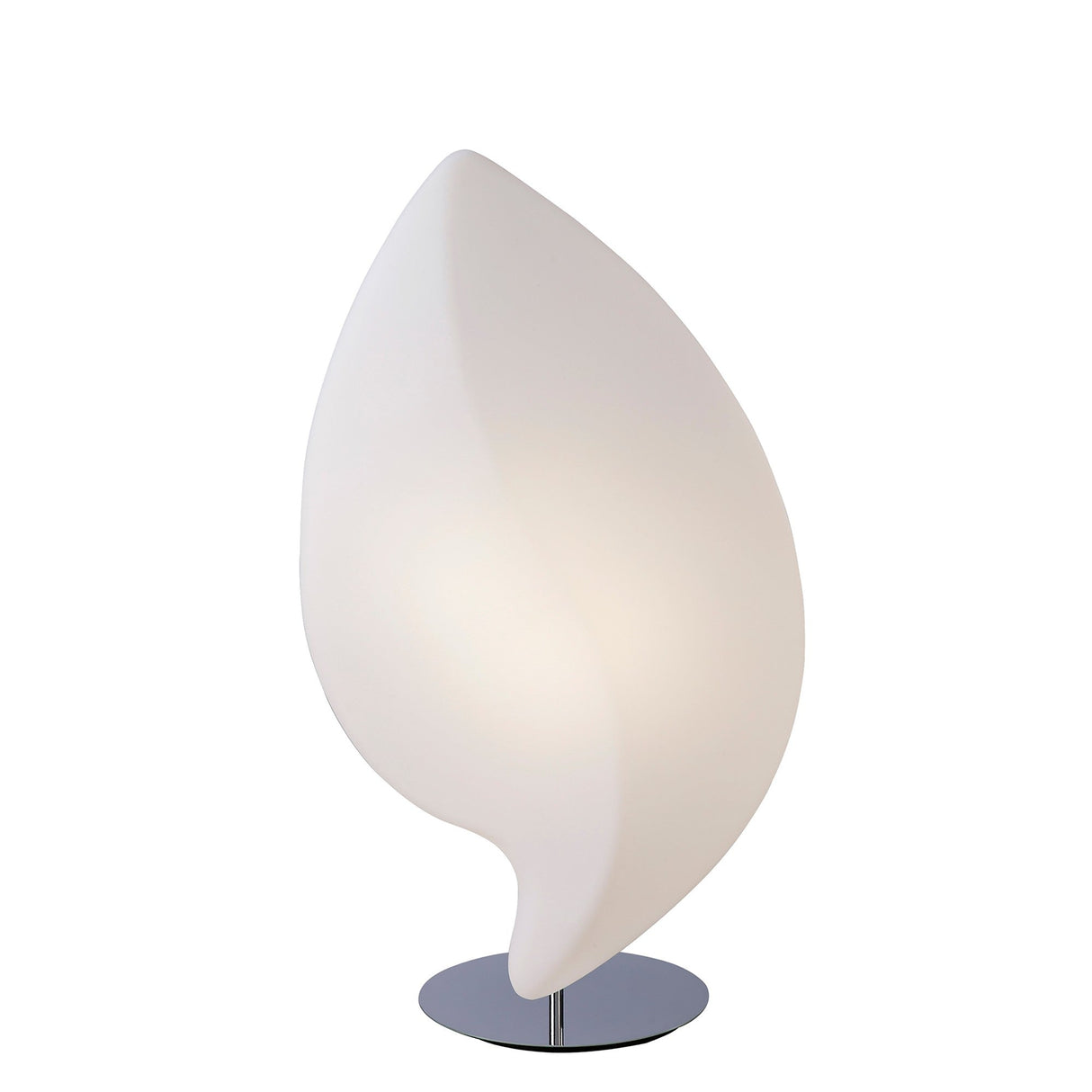 Natura Large 2 Light Table Lamp - Polished Chrome/Opal White