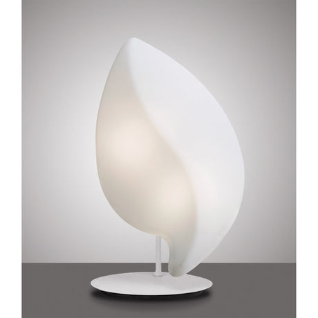 Natura Small 2 Light Outdoor Table Lamp - Polished Chrome/Opal White