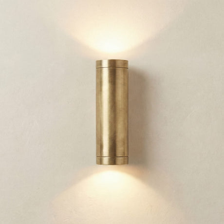Pharos Outdoor Up & Down Wall Light IP64 - Raw Brass