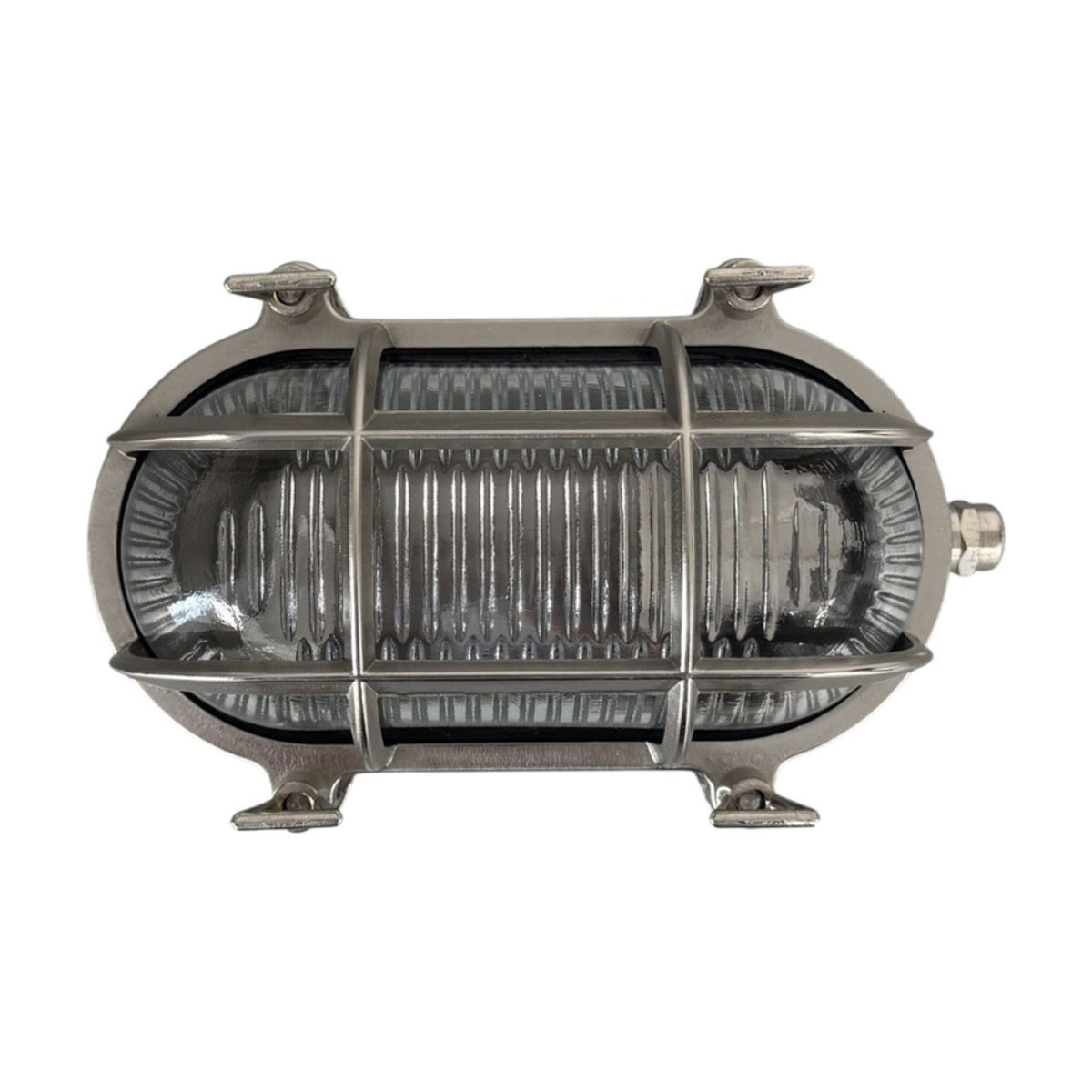 Horatio Junior Oval Bulkhead Light IP64 - Satin Nickel