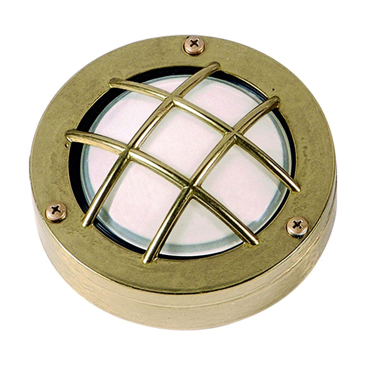 Marina Guard Circular Bulkhead Light IP64 - Raw Brass