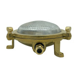 Mini Compass Round Bulkhead Light IP44 - Raw Brass